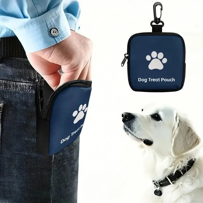 Bolsa porta petiscos para cachorro usada em treinamento e passeios ao ar livre