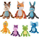 Brinquedo mordedor de pelúcia em formato de osso com som para cães pequenos e filhotes, ideal para mastigar e brincar