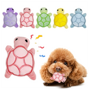 Brinquedo de pelúcia em formato de tartaruga para filhotes de cachorro, ideal para mordidas, dentição e brincadeiras interativas
