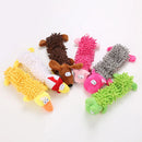 Brinquedo de Pelúcia com Apito para Cães – Mordedor em Formato de Animal para Filhotes e Cães Pequenos