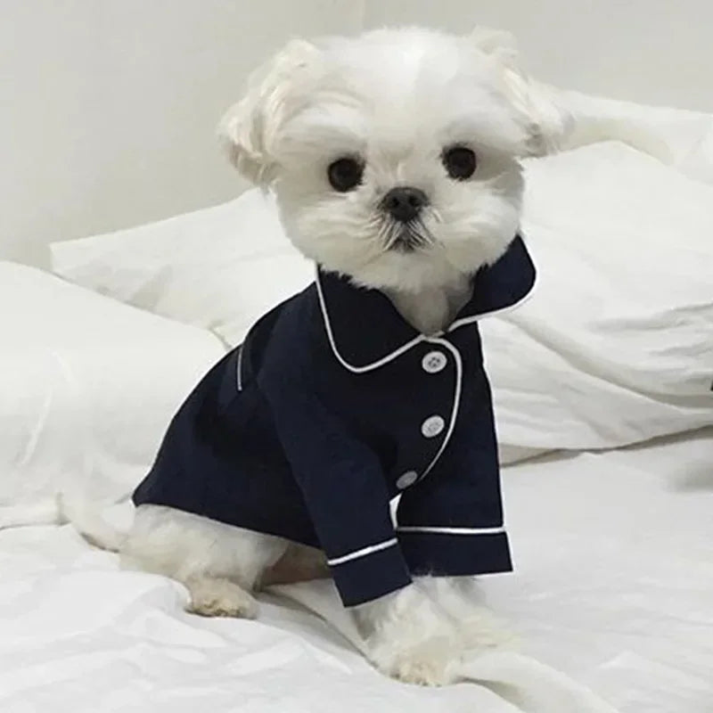 Pijama de verão para cachorro pequeno e gatos confeccionado em tecido leve e respirável, ideal para Chihuahua, Yorkshire e outras raças de pequeno porte.