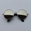 Óculos estilosos de Sol Vintage Redondos para Cachorro e Gato | Lentes Refletivas para Fotos e Passeios