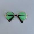 Óculos estilosos de Sol Vintage Redondos para Cachorro e Gato | Lentes Refletivas para Fotos e Passeios