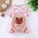 Macacão de Inverno para Cachorro com Argola para Guia – Roupa Quente em Fleece para Cães e Gatos