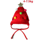 Fantasia de Natal para Cachorro e Gato | Kit Gorro de Papai Noel ou Rena com Bandana Natalina para Pets
