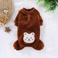 Macacão de Inverno para Cachorro com Argola para Guia – Roupa Quente em Fleece para Cães e Gatos