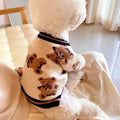 Suéter Listrado de Luxo para Cães e Gatos – Cardigan Quentinho para Pets Pequenos