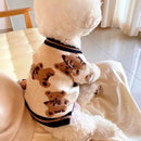 Suéter Listrado de Luxo para Cães e Gatos – Cardigan Quentinho para Pets Pequenos