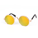 Óculos de Sol Redondos Vintage luxo para Cachorros e Gatos | Acessório Estiloso para Pets de Pequeno Porte