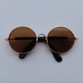 Óculos estilosos de Sol Vintage Redondos para Cachorro e Gato | Lentes Refletivas para Fotos e Passeios
