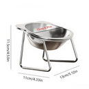 Comedouro Elevado em Aço Inox 304 para Gatos e Filhotes – Inclinação Ergonômica de 15°