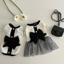 Vestido Elegante para Cachorros Pequenos – Com Laço e Renda, Roupa Feminina para Verão