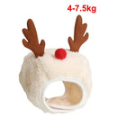 Fantasia de Natal para Cachorro e Gato | Kit Gorro de Papai Noel ou Rena com Bandana Natalina para Pets