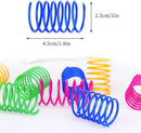 Kit com 4, 20, 50, 100 ou 200 Molas Interativas para Gatos – Brinquedo Espiral Colorido para Caça e Diversão