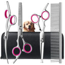 Kit 4 Tesouras para Tosa de Cães e Gatos – Aço Inox com Pontas Arredondadas para Corte Preciso