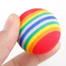 Bola Interativa Colorida em EVA para Cães e Gatos – Brinquedo Leve com Chocalho para Diversão e Exercícios