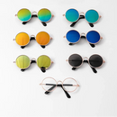 Óculos estilosos de Sol Vintage Redondos para Cachorro e Gato | Lentes Refletivas para Fotos e Passeios