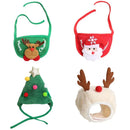 Fantasia de Natal para Cachorro e Gato | Kit Gorro de Papai Noel ou Rena com Bandana Natalina para Pets