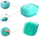 Escova de Banho de Silicone para Cães e Gatos – Massageador com Dispenser para Shampoo e Remoção de Pelos
