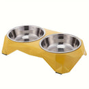 Comedouro Duplo em Aço Inoxidável para Cães e Gatos | Tigelas Antiderrapantes de Grande Capacidade
