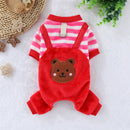 Macacão de Inverno para Cachorro com Argola para Guia – Roupa Quente em Fleece para Cães e Gatos