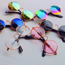 Óculos estilosos de Sol Vintage Redondos para Cachorro e Gato | Lentes Refletivas para Fotos e Passeios