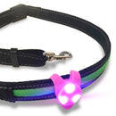 Pingente LED para Coleira de Cães e Gatos – Luz Piscante de Silicone para Segurança Noturna