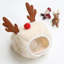 Fantasia de Natal para Cachorro e Gato | Kit Gorro de Papai Noel ou Rena com Bandana Natalina para Pets