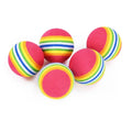 Bola Interativa Colorida em EVA para Cães e Gatos – Brinquedo Leve com Chocalho para Diversão e Exercícios