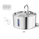 Fonte de Água Automática para Cães e Gatos 2,2L em Aço Inoxidável com Visor