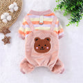 Macacão de Inverno para Cachorro com Argola para Guia – Roupa Quente em Fleece para Cães e Gatos