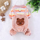 Macacão de Inverno para Cachorro com Argola para Guia – Roupa Quente em Fleece para Cães e Gatos