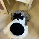Vestido Elegante para Cachorros Pequenos – Com Laço e Renda, Roupa Feminina para Verão