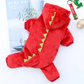 Moletom Dinossauro para Cães – Roupa de Inverno com Capuz em Fleece para Cães Pequenos e Médios