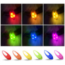 Pingente LED para Coleira de Cães e Gatos – Luz Piscante de Silicone para Segurança Noturna