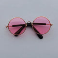 Óculos estilosos de Sol Vintage Redondos para Cachorro e Gato | Lentes Refletivas para Fotos e Passeios