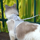 Coleira Peitoral e Guia para Cães Pequenos e Gatos - Colete Respirável e Ajustável
