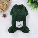 Macacão de Inverno para Cachorro com Argola para Guia – Roupa Quente em Fleece para Cães e Gatos