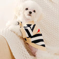 Suéter Listrado de Luxo para Cães e Gatos – Cardigan Quentinho para Pets Pequenos