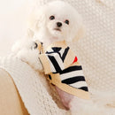 Suéter Listrado de Luxo para Cães e Gatos – Cardigan Quentinho para Pets Pequenos