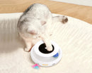 Brinquedo Inteligente 2 em 1 para Gatos e Cães – Bola Automática com Pena e Modos Interativos de Diversão