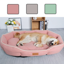 Sofá-cama grande e acolchoado para cães e gatos, com espaço amplo e confortável para dormir e descansar no inverno.