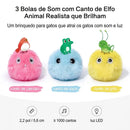 Bola Interativa Elétrica para Gatos com Catnip – Brinquedo Inteligente com Som e Movimento para Filhotes