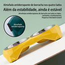 Comedouro Duplo em Aço Inoxidável para Cães e Gatos | Tigelas Antiderrapantes de Grande Capacidade