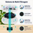 Fonte de Água Automática para Cães e Gatos 2,2L em Aço Inoxidável com Visor